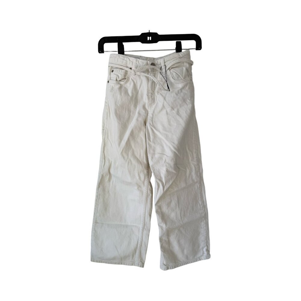 Zara Kids White Wide Leg Jeans Size 8